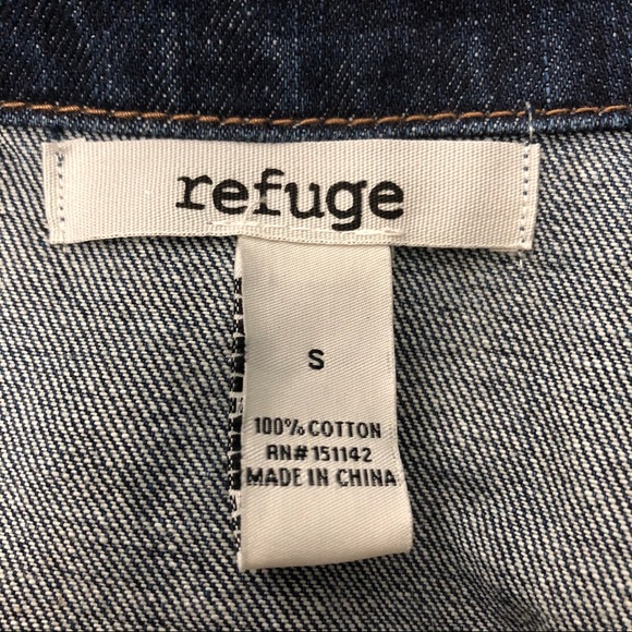Refuge | Boyfriend Denim Jean Jacket-New - Picture 7 of 8